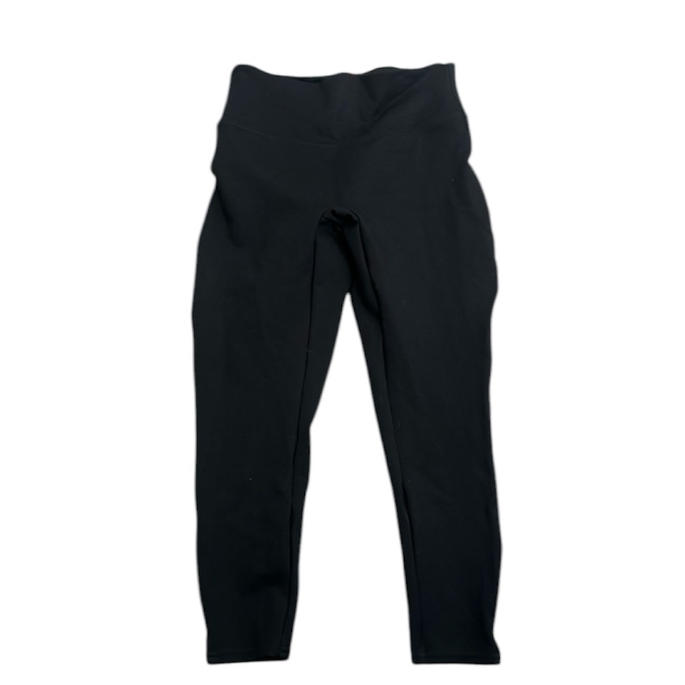 Spanx black pull one split side skinny pant leggings size medium20262Q